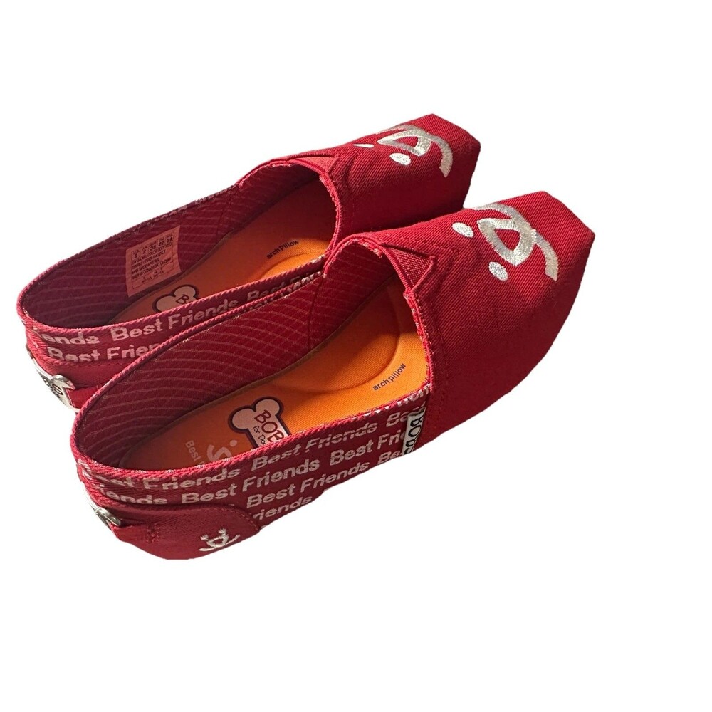 BOBs‎ for Dogs Slip-On Red Flat Arch Pillow Shoes Size 5